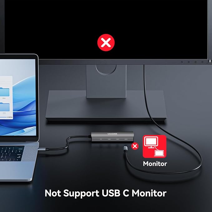 VANGREE USB C Hub, 3 USB 3.2 Gen 2 Ports