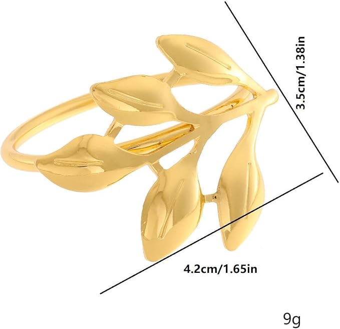 14K Gold Napkin Rings Set of 12, Metal Gold Napkins Rings Holder Buckles