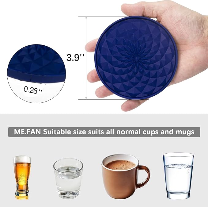 Silicone Coasters with Holders Drink Coasters, Table Cup Mat,