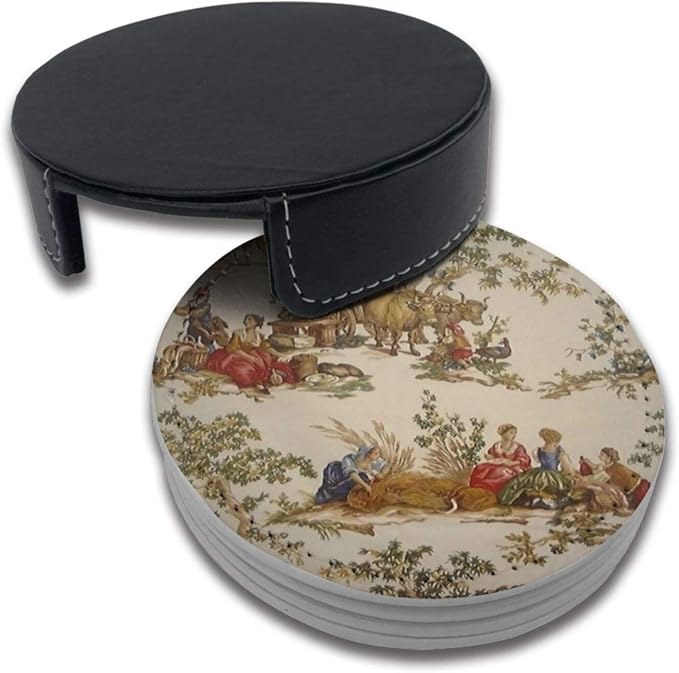 Vintage French Country Print Coasters