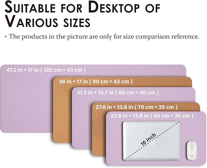 Cork Desk Mat - Small Dual-Sided Desk Pad