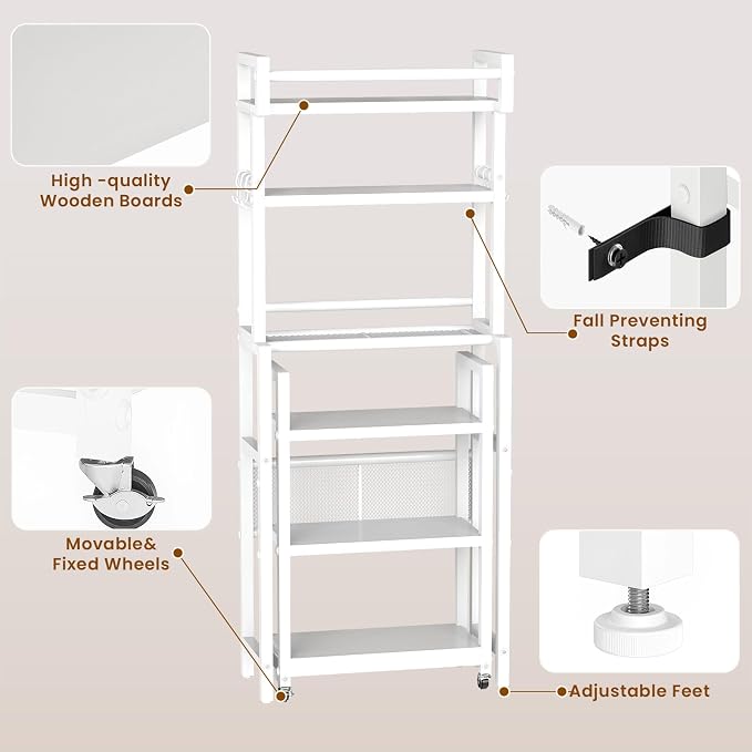 6-Tier Over The Toilet Storage Shelf