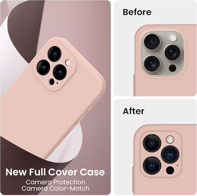 FireNova Designed for iPhone 15 Pro Max Case, Silicone Upgraded Phone Case with