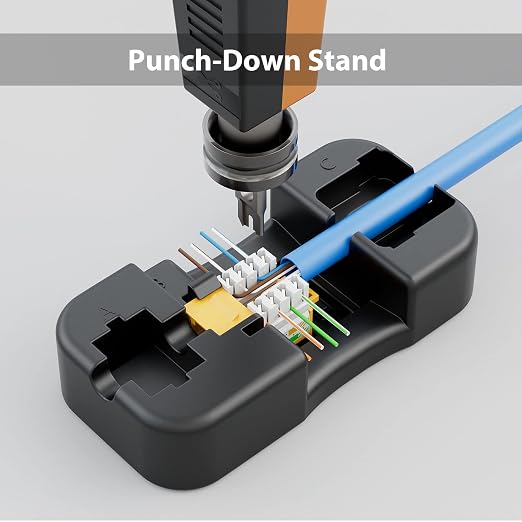 iwillink 10Gbps Cat6 Keystone Jack and Punch-Down Stand, RJ45 Ethernet Keystone