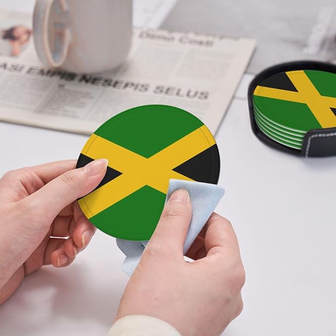 Jamaican Flag Coasters for Drinks