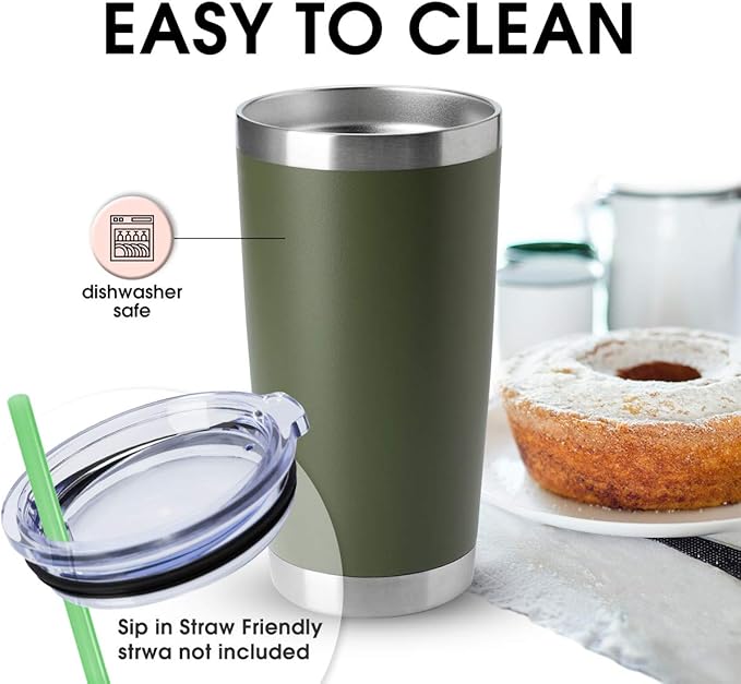 HASLE OUTFITTERS 20oz Tumblers Bulk Stainless Steel Cup