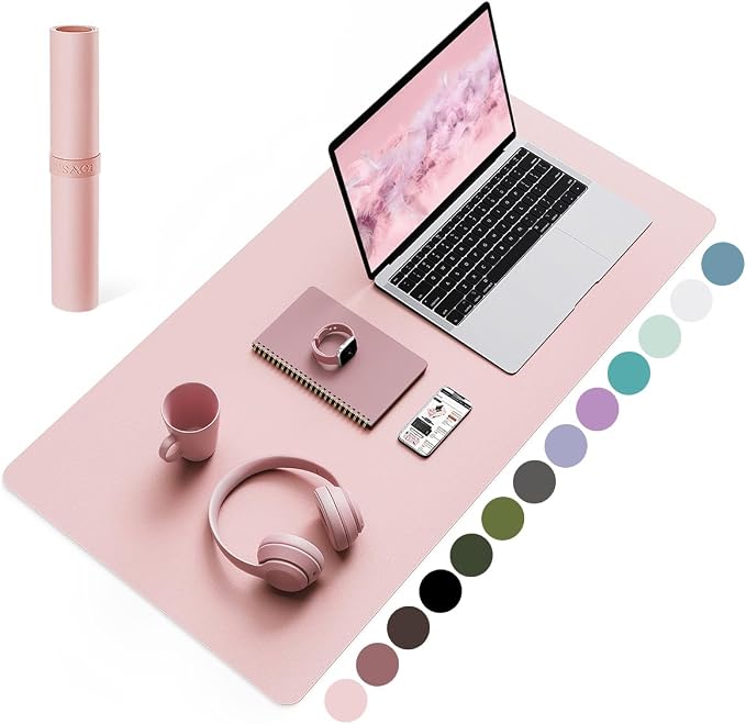 YSAGi Non-Slip Leather Desk Pad Blotter, Waterproof Laptop Computer Desk