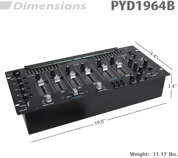 Pyle 6 Channel Mixer DJ Controller