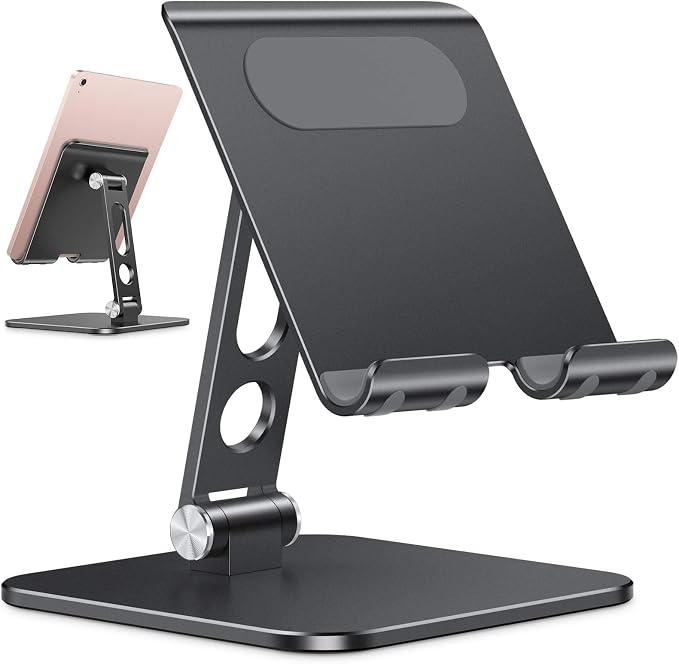 OMOTON Upgraded Adjustable Tablet Stand Holder, Heavy Duty Foldable Portable