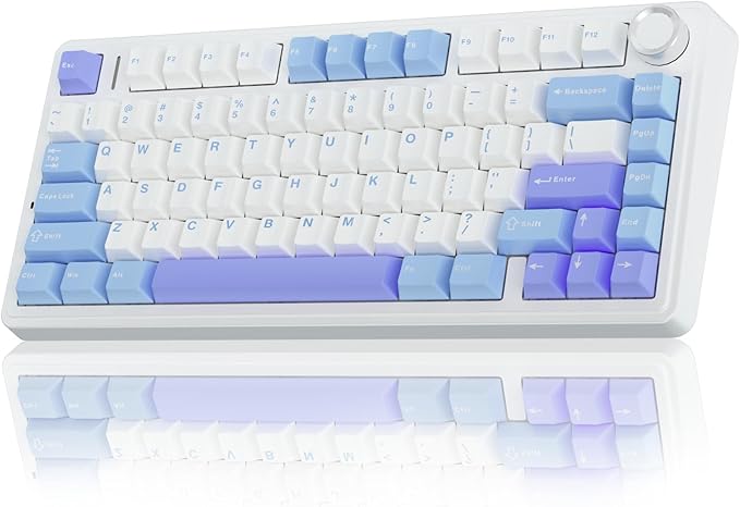 AULA F75 75% Wireless Mechanical Keyboard, Hot Swappable Creamy Keyboard