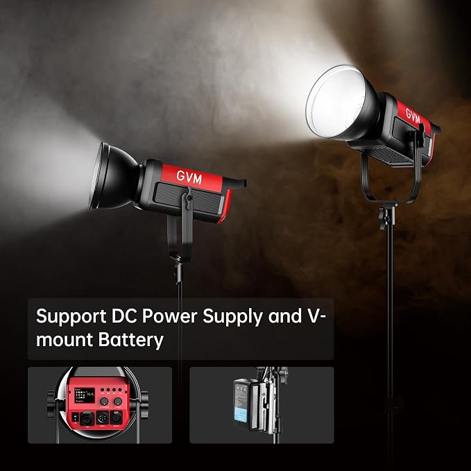 GVM Great Video Maker 200W Video Light Kit, LED Video Light Studio, 45400lux/1m