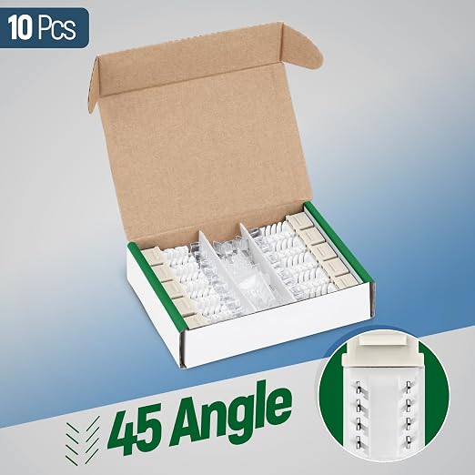 Everest Media Solutions 45° Angled CAT6A Keystone Jack in Ivory