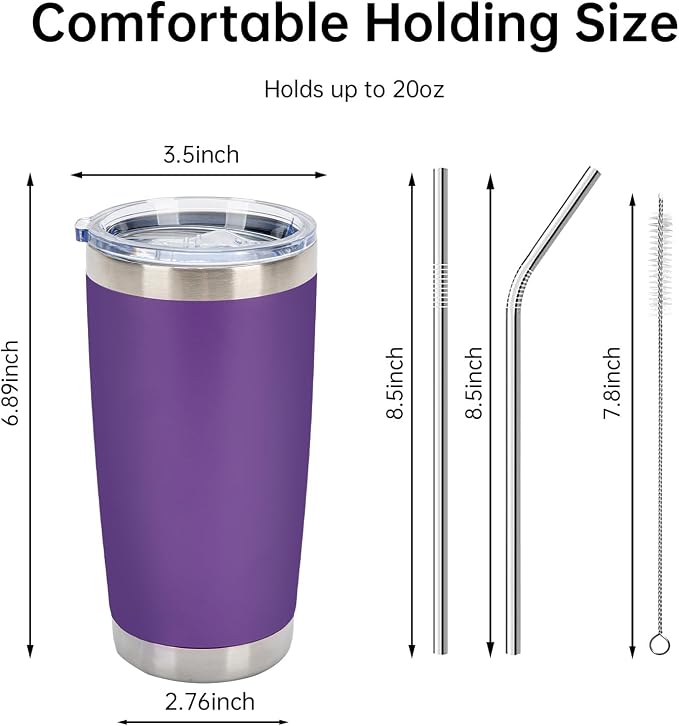 IEOVIEE 32 Pack 20oz Stainless Steel Insulated Bulk Tumblers