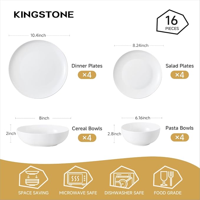 16-Piece Bone China Dinnerware Set