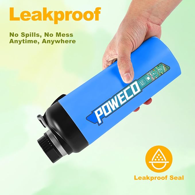 Ceramic Lined Water Bottle, 18 oz Insulated Travel Mug