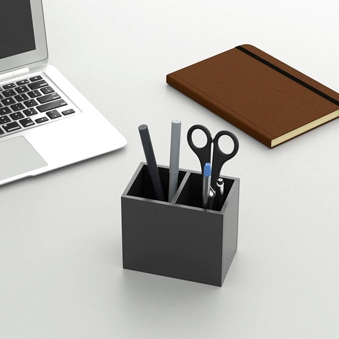 NIUBEE Acrylic Pen Holder 2 Compartments