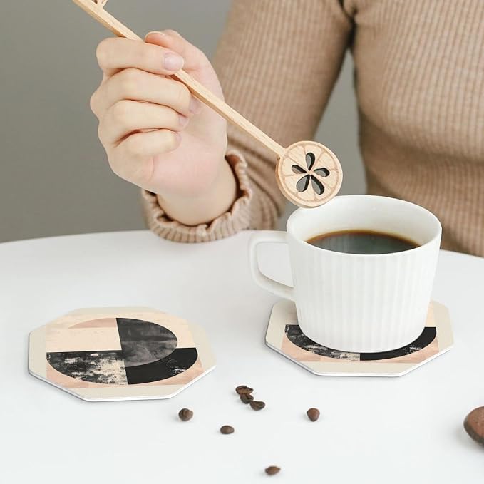 Minimal Abstract Shapes Print Coasters