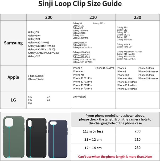 C-Shaped Clip Finger Phone Grip, Sinjimoru Silicone Cell Phone Strap