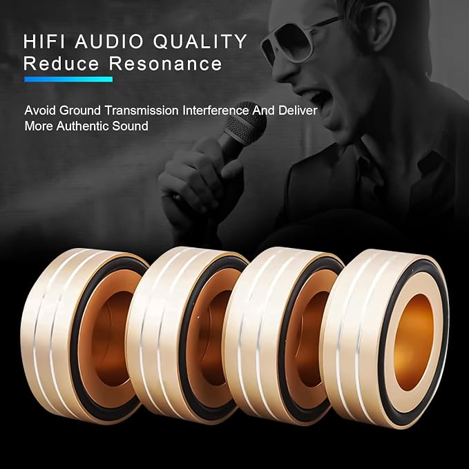 Tertullus 4 Pcs Speaker Feet Aluminum HiFi Turntable Feet Isolation Feet