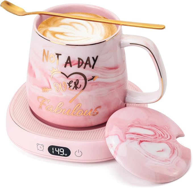 Coffee Mug Warmer & Not A Day Mug Set, Coffee Cup Warmer