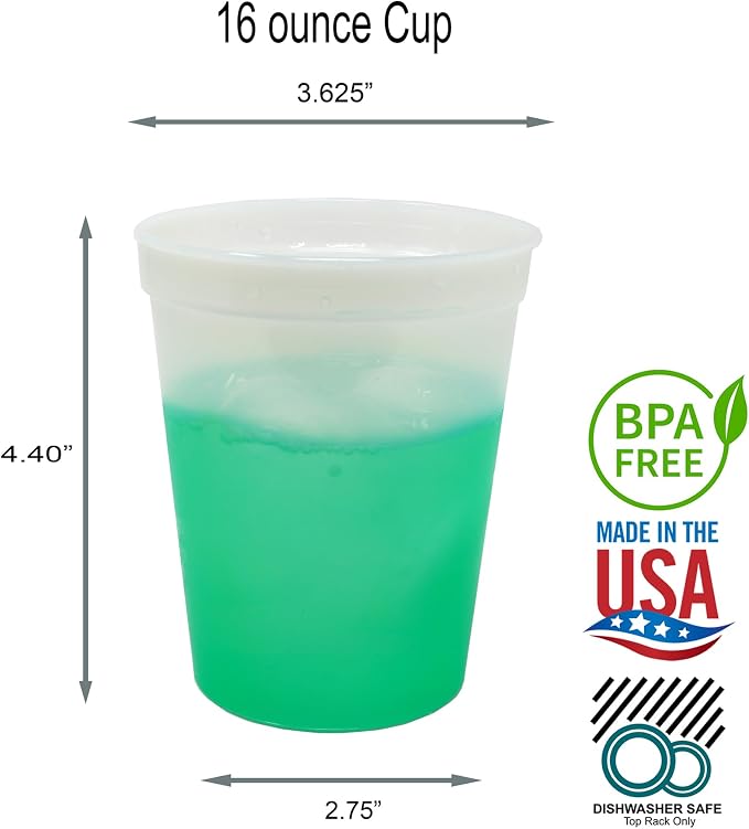 Rolling Sands 16 Oz. Reusable Plastic Stadium Cups