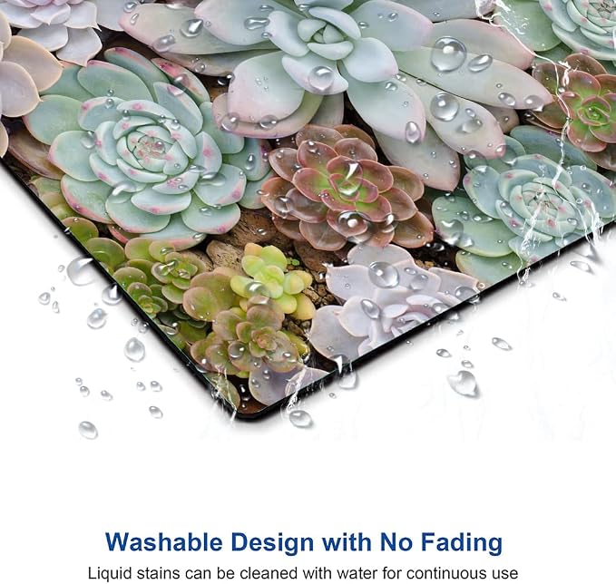 Cute Succulents Mouse Pad, Natural Plants Mousepad