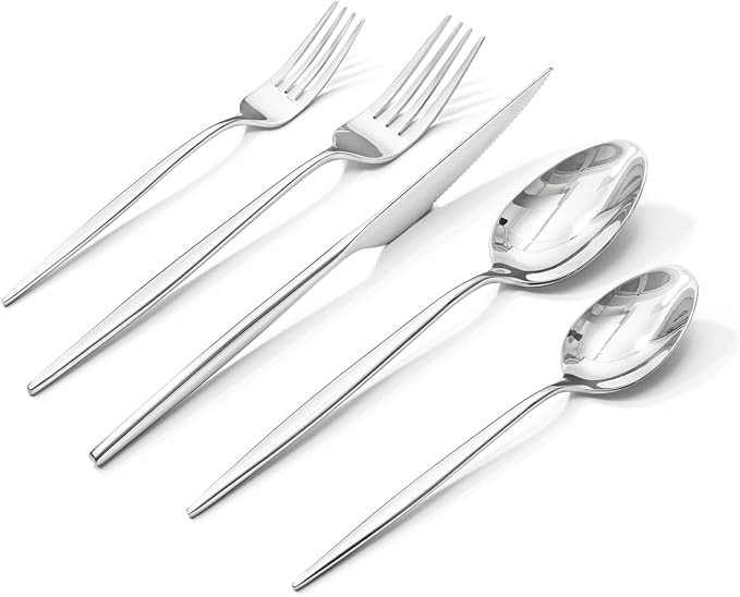 18/10 Silverware Set for 4, 20 Piece Stainless Steel Flatware Cutlery Set |
