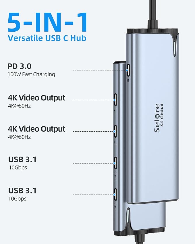 Selore&S-Global USB C Splitter
