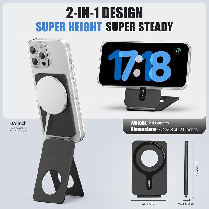 Magnetic Tripod for iPhone, Aluminium Phone Tripod Stand Compatible