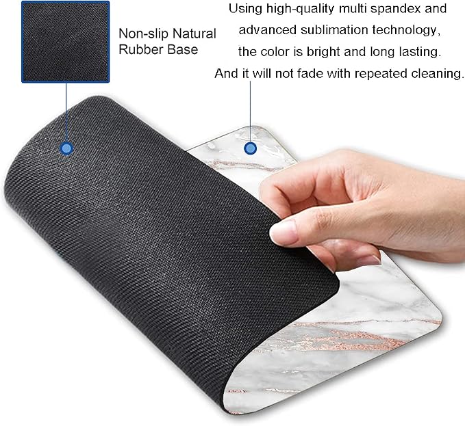 Mouse Pad, Marble Mouse Pad, Premium-Textured Mouse Mat Square Waterproof