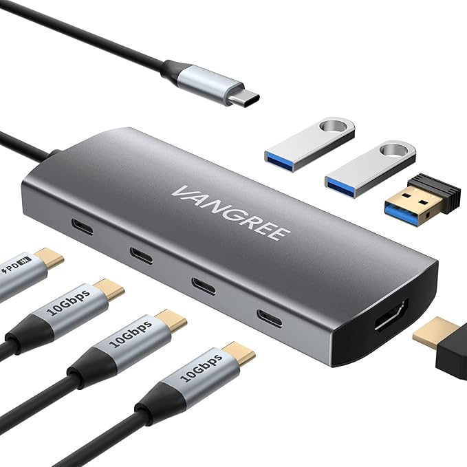 VANGREE USB C Hub, 3 USB 3.2 Gen 2 Ports