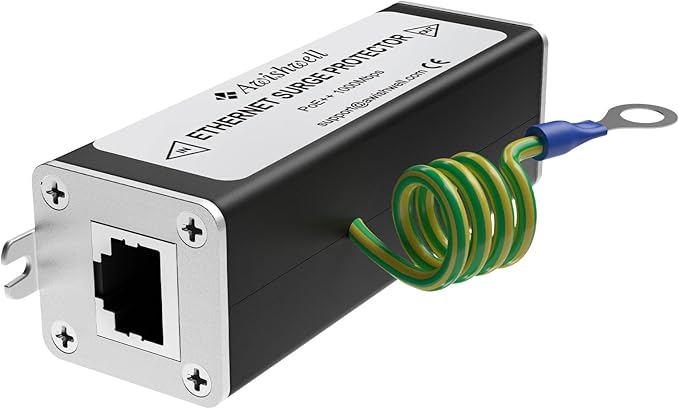 Ethernet Surge Protector Gigabit, 20KA PoE++ Ethernet Lightning Arrestor