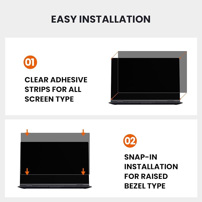 HD Laptop Privacy Screen 14 inch, Upgraded Laptop Privacy Screen