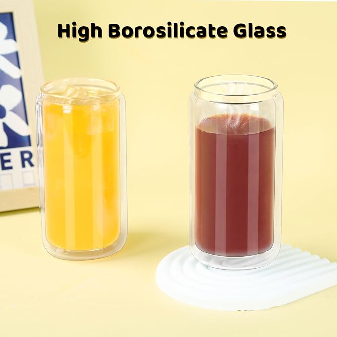 16 Oz Snow Globe Tumbler, 6 Pack Pre-Drilled Sublimation Glass Cup