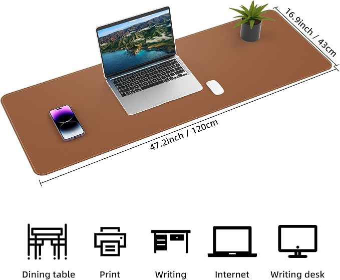 Leather Desk pad Protector, Large Desk mat