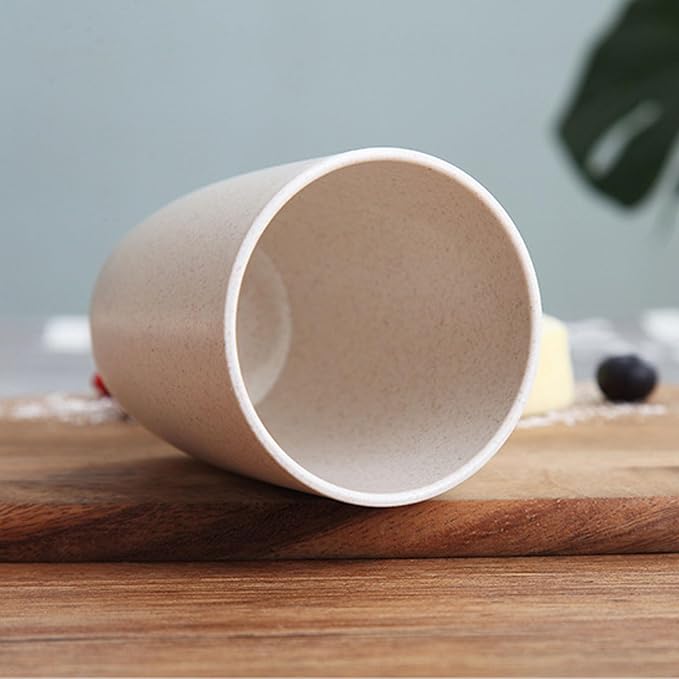 Wheat Straw Cups set of 4, Unbreakable Drinking Cup, Reusable Cups, Dishwasher