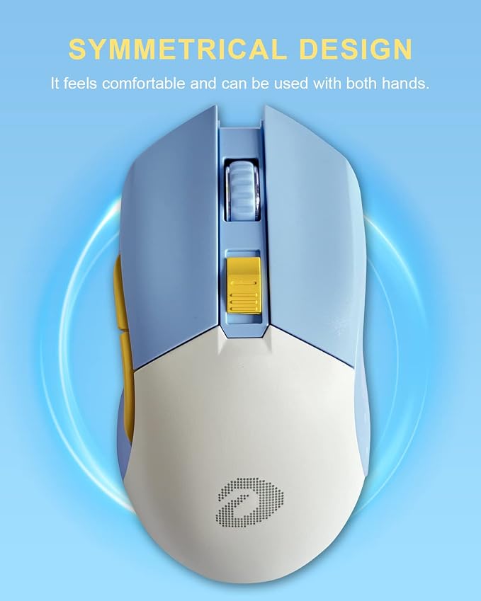 DAREU Wireless Wired Gaming Mouse Dual-Mode Rechargeable 7 Programmable Buttons
