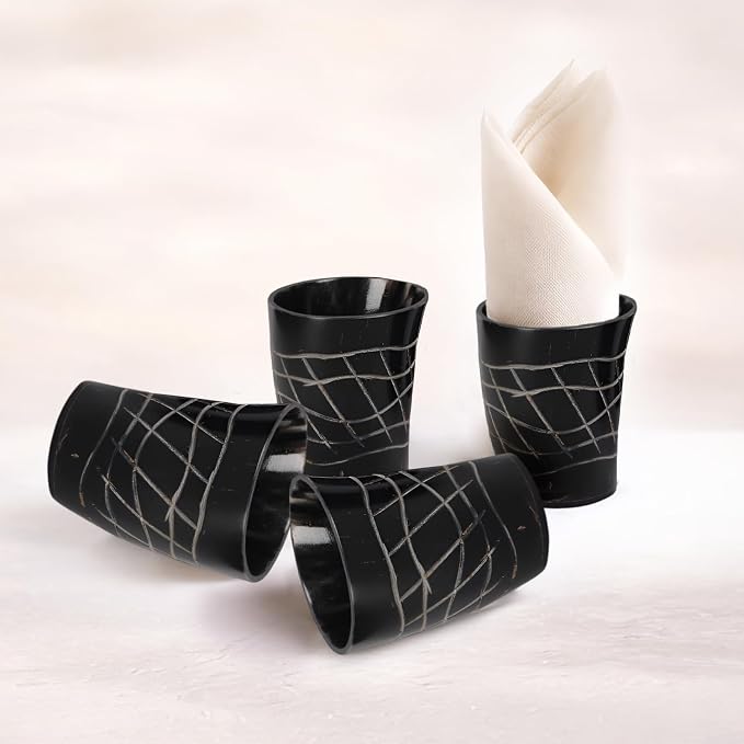 Handicrafts Home Viking Horn Shot Glasses Set of 12, Rustic Viking Drinkware