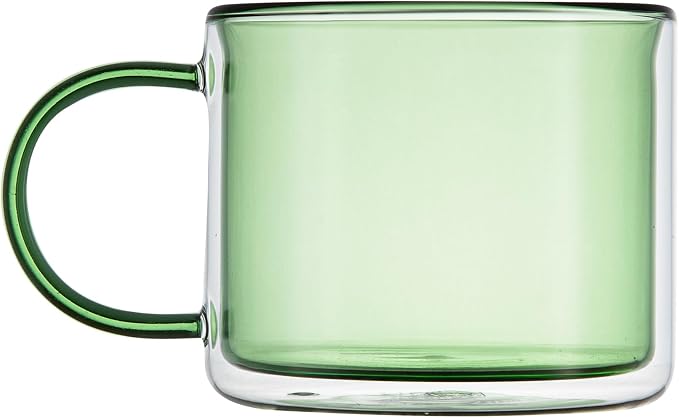 Restaurantware Coffee Cups 2 Pack of 11 oz Double Wall Glass Insulated Coffee