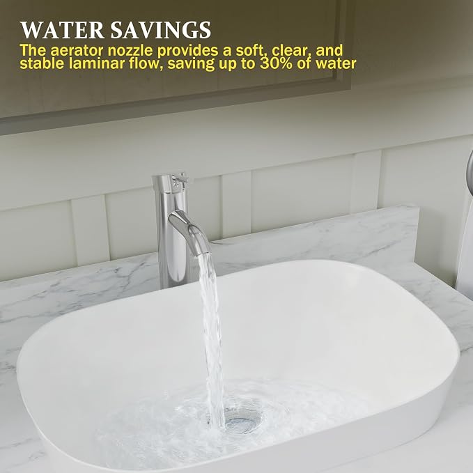 Chrome Bathroom Faucets, Vessel Sink Faucet Single Hole Single Handle