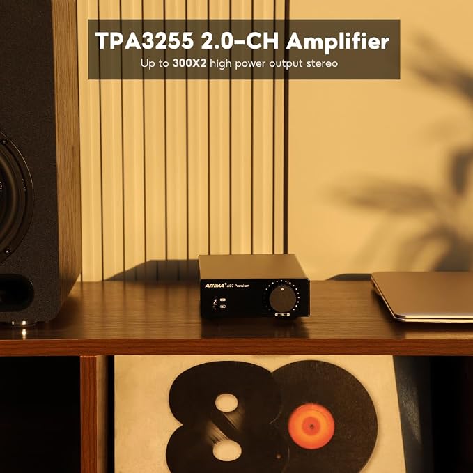 AIYIMA A07 Premium TPA3255 Power Amplifier 300Wx2 HiFi Class D Amp Mini 2