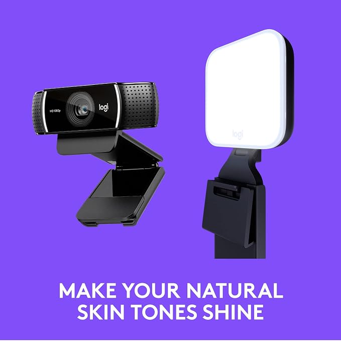 Logitech C922x Pro + Logitech for Creators Litra Glow