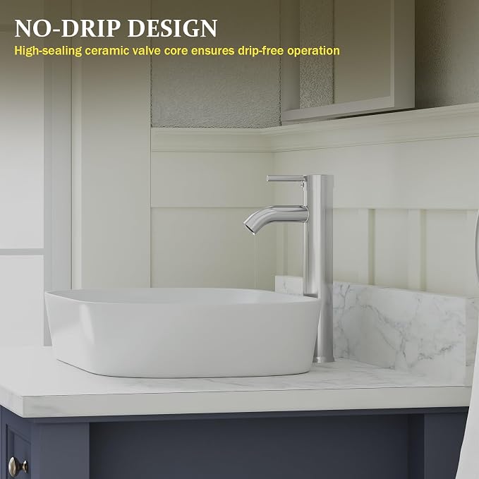 Chrome Bathroom Faucets, Vessel Sink Faucet Single Hole Single Handle