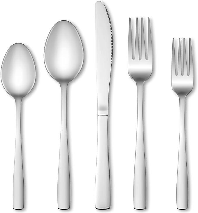 40 Pcs Silverware Set, Stainless Steel Flatware Set