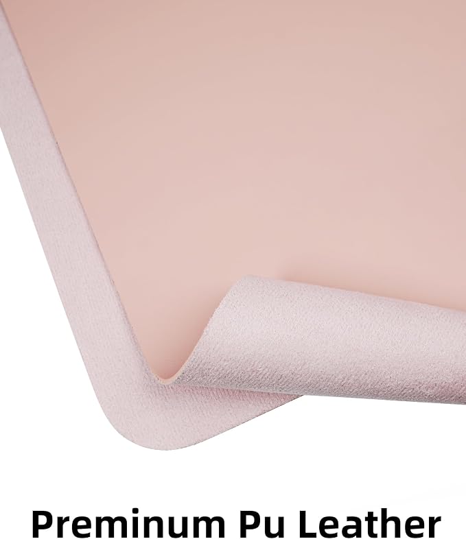 Leather Desk pad Protector, Large Desk mat, Mouse pad, Non-Slip Desk pad