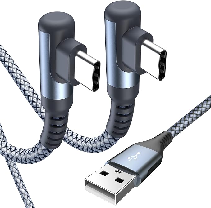 sweguard USB Type C Charger Cable Right Angle iPhone 16 Charger Nylon Braided