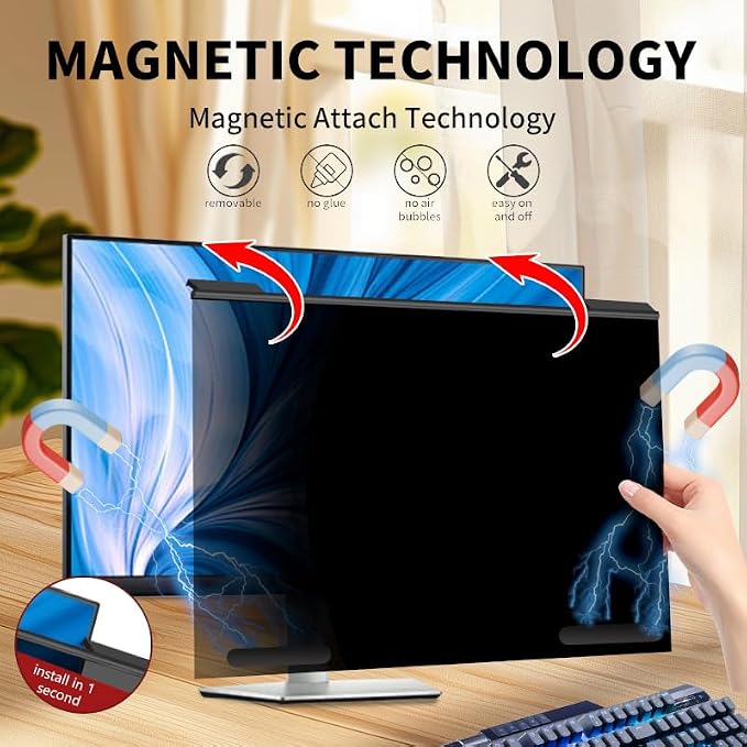Magnetic Hanging Computer Privacy Screen Filter