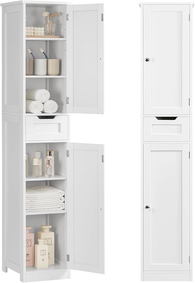 Tall Bathroom Cabinet, Slim Narrow Bathroom Storage Cabinet