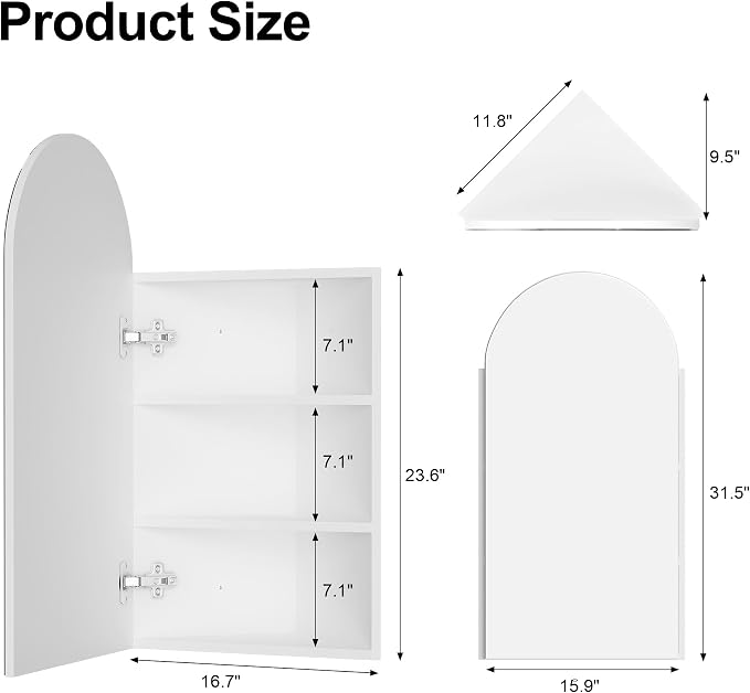 White Corner Medicine Cabinet