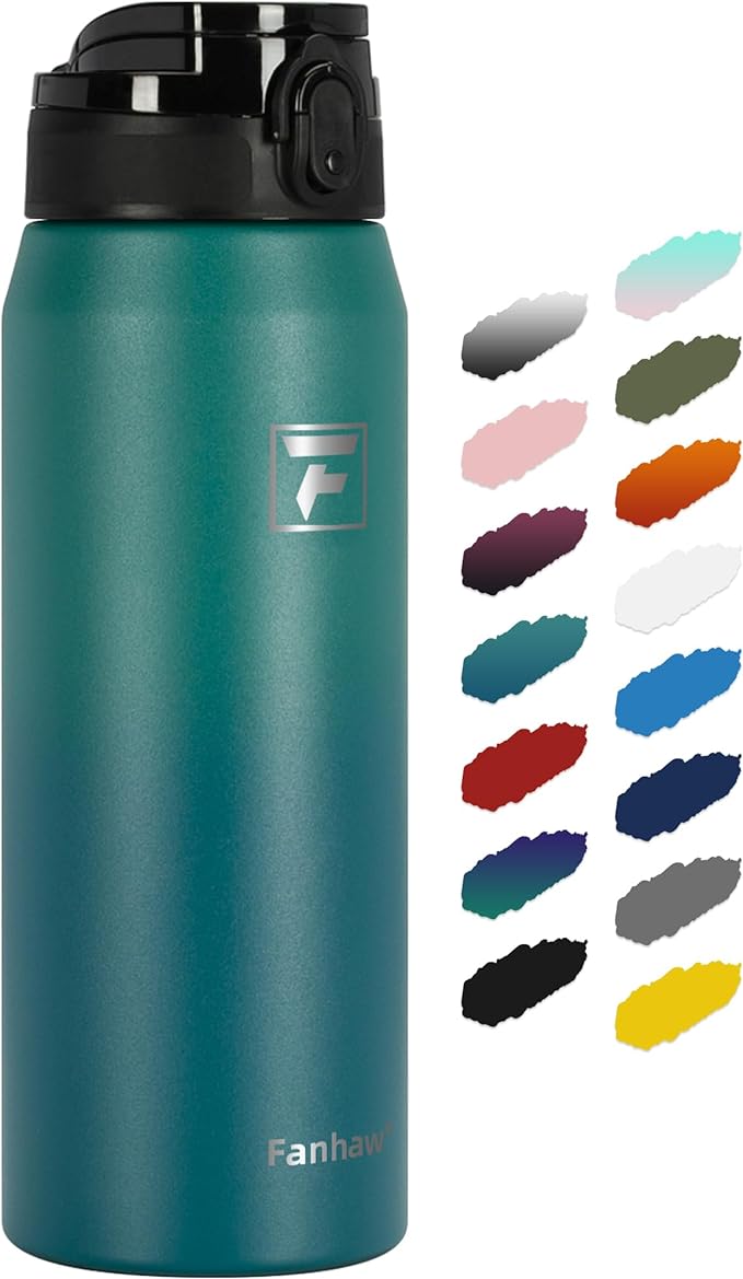 Fanhaw 24 oz Insulated Stainless Steel Water Bottle